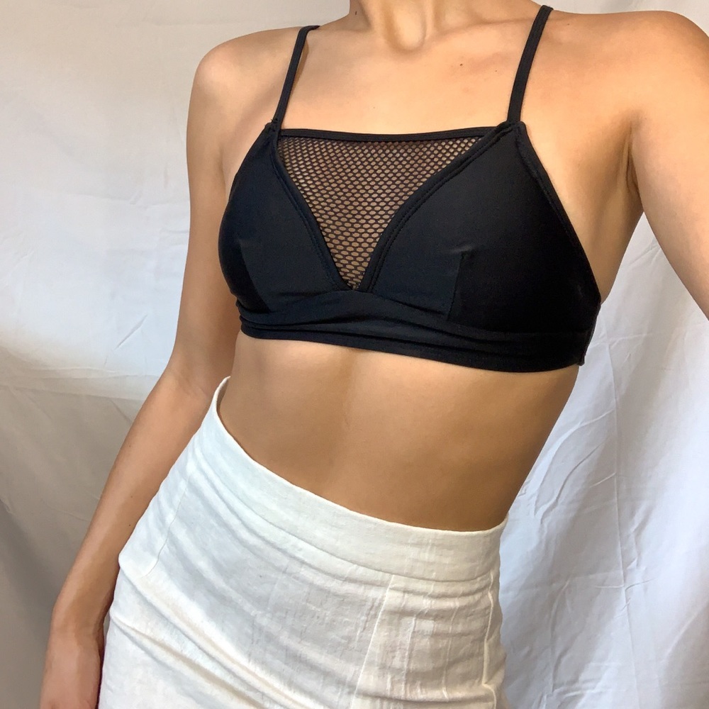 Black Mesh Top - Picture 1 of 2